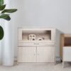 Guinea Pig Cages, Hamster Cage Wood With Independent Storage Cabinet, House For Rat Chinchilla With Guinea Pig Hutch And Bridge, Openable Top With Acrylic Sheets - Natural Wood - Image 2