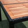 7 Piece Outdoor Patio Wicker Dining Set Patio Wicker Furniture Dining Set - Black / Cream - Image 9