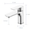 Single Handle Lavatory Basin Sink Faucet Brass Bathroom Faucet With Hot And Cold Water Control - Chrome - Image 3