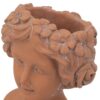 Head Bust Planter, Greek Style Cement Head Planter, Indoor Outdoor Home Garden Decor - Brown - Image 7