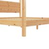 King Canopy Bed Frame Modern Minimalist Boho - Natural Pine - Image 3