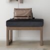 Milltown - Footstool Small Ottoman Bench - Distressed Black - Image 6