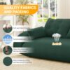 Human Dog Bed, Lazy Sofa Couch, Multifunctional Foldable Sofa Bed, 3 In 1 Teddy Fabric Sleeper Sofa Bed For Living Room Guest Bed, Playroom - Green - Image 13