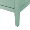 3 Drawer Storage Cabinet With Hollow Carved Design And Metal Handles, Chest For Entryway, Living Room Or Bedroom - Light Green - Image 20