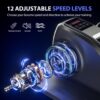 Under Desk Elliptical Machine, Quiet & Portable Electric Seated Pedal Exerciser With Remote Control & Adjustable Speeds - Black - Image 4