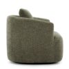 360° Swivel Chair, Chenille Upholstered Barrel Sofa Chair With Throw Pillow, For Living Room, Office - Green - Image 14