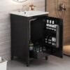 Modern Freestanding 20.3" Bathroom Vanity With Sink, Functional Drawer, Soft Closing Door - Black - Image 4