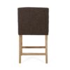 Charmed Upholstered Counter Stool With H Frame Base And Round Arms - Brown - Image 8