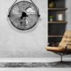 High Velocity 3 Speed Air Circulator Metal Wall Mount Fan - Black - Image 5