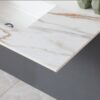 Vanity Top With Undermount Sink And Backsplash, Sintered Stone - Carrara White Marble - Image 13