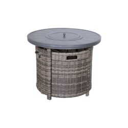 Outdoor Fire Pit Table With Lid - Gray Mix
