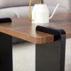Walnut Colored Coffee Table, Suitable For Modern Minimalist Living Rooms - Walnut - Image 9