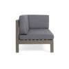 Brava - X Back Right Corner Bench (Set of 2) With Water Resistant Cushions - Dark Gray - Image 4