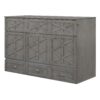 Queen Size Murphy Bed With Large Drawers - Brushed Gray - Image 4