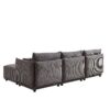Multi Module Combination Style Sofa For Living Room And Other Lounge Spaces, Modern Minimalist Corduroy Combination Sofa With 2 Comfort Cushions With USB & C Charging Ports, 2 Sets - Gray - Image 13