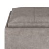Rockwood - Cube Storage Ottoman With Tray - Distressed Gray Taupe - Image 8