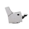 Pronto - Swivel Glider Recliner With Pillow - Blanco - Image 4