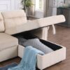 Ashton - Reversible Sleeper Sectional Sofa Chaise - Beige - Image 11