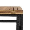 10 Piece Outdoor Acacia Wood Bar Height Table And 8 Stools With Cushions, Garden Wicker Dining Table, Foldable Tabletop, High Dining Bistro Set, All-Weather Patio Furniture - Brown - Image 13