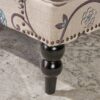 Vitality - Club Chair With Button Tufted Diamond Stitching And Turned Legs - Blue / White - Image 9