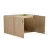 Modern 30" Wall Mounted Bathroom Vanity With Soft Closing Doors, Excluding Sink - Oak - Image 17