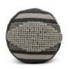 Diamond - Handcrafted Fabric Cylindrical Pouf - Dawn Gray - Image 5