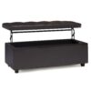 Hamilton - Lift Top Rectangular Storage Ottoman - Tanners Brown - Image 3
