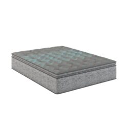 Comfort Care - 14" King Size Euro Top Hybrid Mattress, Plush Comfort - Gray / Blue