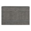 Queen Size Murphy Bed With Large Drawers - Brushed Gray - Image 5