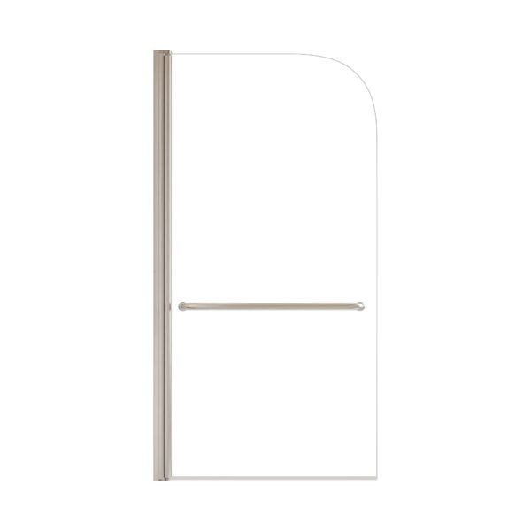 Aluminium Alloy Bathtub Shower Door With SGCC Tempered Glass - Brushed Nickel
