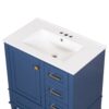 Bathroom Vanity, Modern Bathroom Cabinet With Sink Combo Set, Bathroom Storage Cabinet With A Soft Closing Door And 3 Drawers, Solid Wood Frame - Blue - Image 22