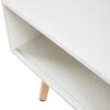 41.34" Rattan Coffee Table, Sliding Door For Storage, Solid Wood Legs, Modern Table For Living Room - White - Image 13