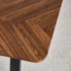 Modern Transferred Leg Backrest Dining Chair And Herringbone Dining Table Set Model Of Elegance And Durability For Home Furnishing - Brown / Walnut - Image 13
