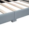 Queen & Twin Long Size Upholstered Platform Bed, Mother & Child Bed - Gray - Image 14
