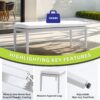 Outdoor Patio Stationary Bench With Sunbrella Fabric Cushion - Grayish - Image 5