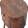 Rounded Bedside Table - Walnut - Image 8