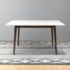 Levi - Modern Style Rectangular Dining Kitchen Table - Dark Brown / White - Image 5