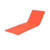 Waterproof Fabric Lounge Cushion With Rectangular Shape - Orange - Image 4