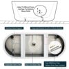 Acrylic Freestanding Soaking Bathtub With Classic Slotted Overflow And Toe-Tap Drain In Chrome, Cupc C Ertified, 02138 - Glossy White - Image 6