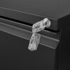2 Drawer File Cabinet With Lock, Metal Under Desk Rolling Filing Cabinet Fits Letter / Legal / A4 Size For Home Office, Mobile Filing Cabinet - Black - Image 8