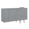 Full Size Murphy Bed With Drawers, Cabinets, And USB Ports - Gray - Image 11