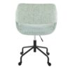 Margarite - Contemporary Adjustable Office Chair - Black / Light Green - Image 4