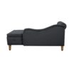 Chaise Lounge Indoor, Velvet Lounge Chair For Bedroom With Storage & Pillow, Modern Upholstered Rolled Arm Chase Lounge For Sleeping With Nailhead Trim For Living Room Bedroom Office - Black - Image 15