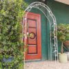 Metal Garden Arch Assemble Freely With 8 Styles Garden Arbor Trellis Climbing Plants Support Rose Arch Outdoor Arch Wedding Arch Party Events Archway - Cream White - Image 7