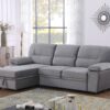 Kipling - Reversible Sleeper Sectional Sofa Chaise - Gray - Image 9