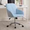 Adjustable Office Chair, Home Bedroom, Ergonomic Swivel Chair, Backrest Seat, Comfortable For Long Sitting - Baby Blue - Image 12
