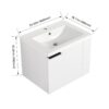 Modern Bathroom Vanity Sink Combo For Small Spaces - White - Image 3