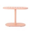 Outdoor Metal Seating Set With Coffee Table And 2 Chairs - Pink - Coral - Image 6
