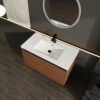 36" Bathroom Vanity Set With Resin Countertop Sink And 2 Doors - Brown - Image 4