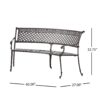 Sector - Bench With Curved Design And Diamond Cross Seat - Copper - Image 3